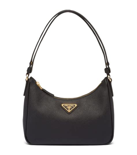 leather prada bag with curve stitching|prada nylon shoulder bag price.